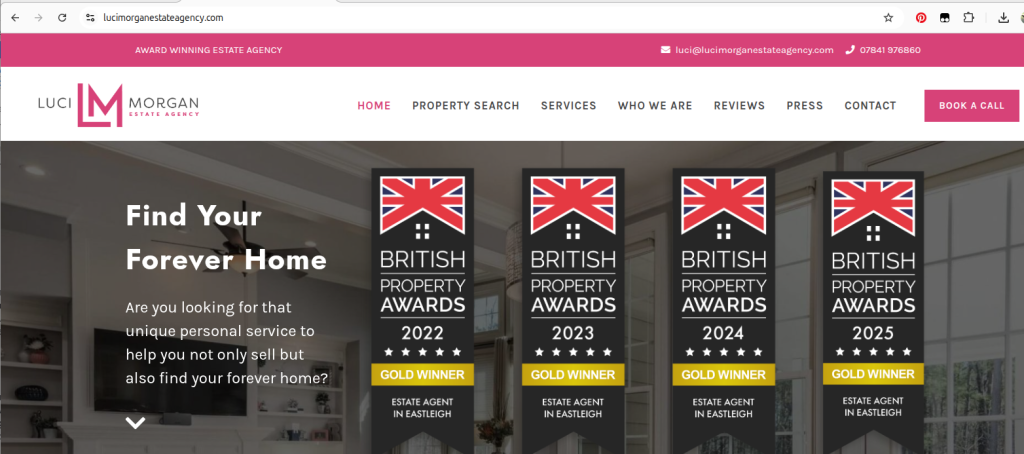 Luci Morgan, of the Luci Morgan Estate Agency tricking people with fake awards