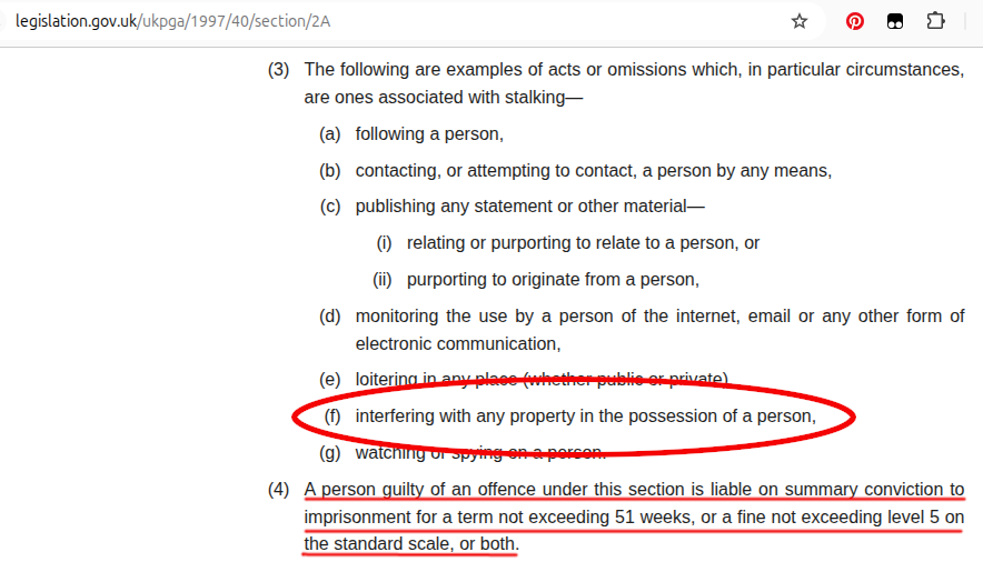 Luci Morgan, of the Luci Morgan Estate Agency - stalking definition